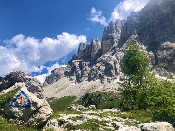 The classic trekking route across the Civetta