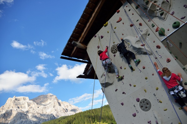 Muro di arrampicata al Sas de Pelf