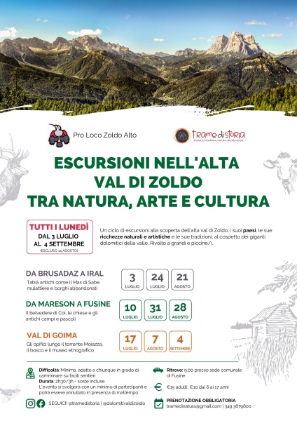Escursioni nell'alta Val di Zoldo tra natura, arte e cultura