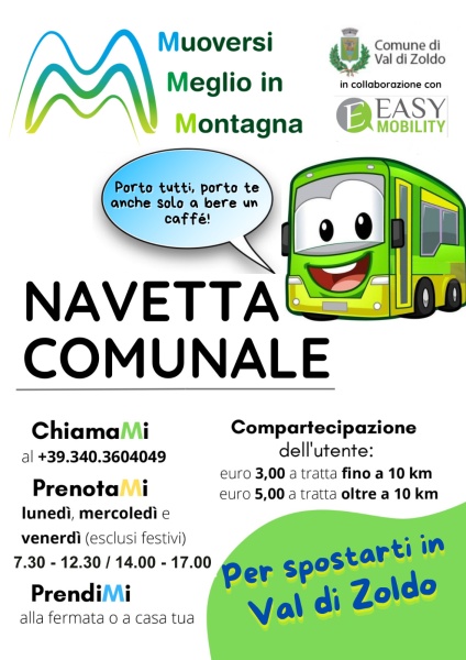 SERVIZIO DI TRASPORTO A CHIAMATA PER MUOVERSI MEGLIO IN VALLE